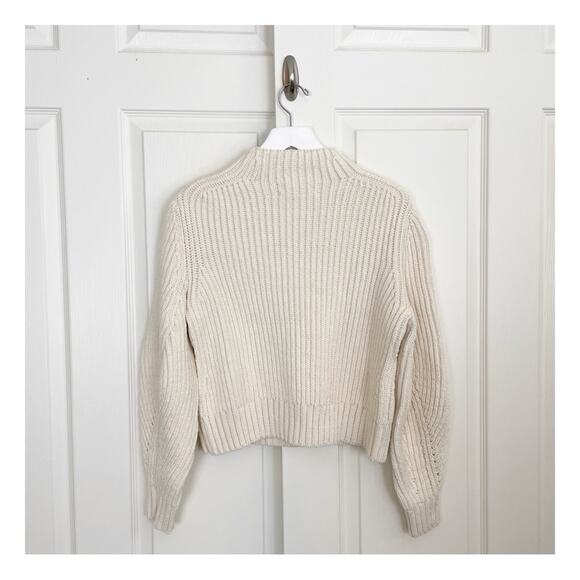 Shaina Mote Luca Ribbed Chunky Crop Sweater 100% Organic Cotton - Picture 5 of 12